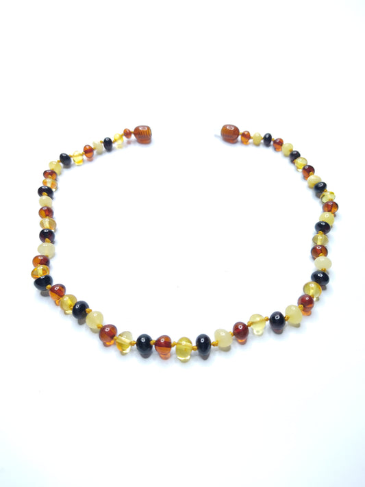 Multicolour baltic amber necklace