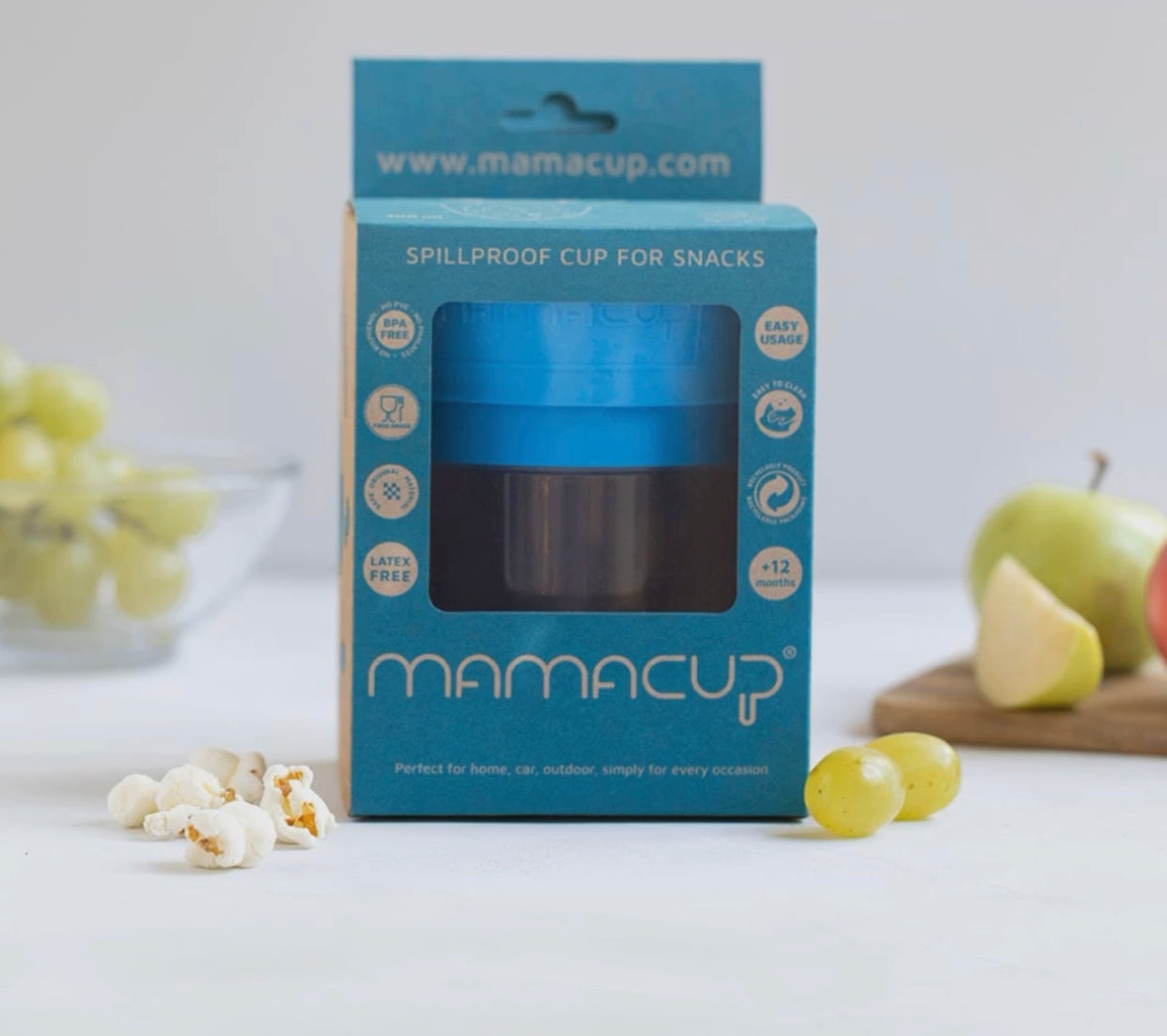 MamaCup"Spill-Free Snack Cup" Blue