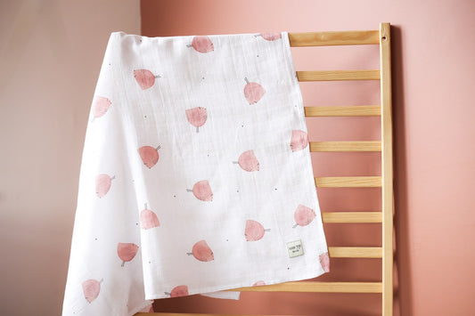 Multi Purpose Organic Muslin Throws 100% Organic Cotton- Big Bird