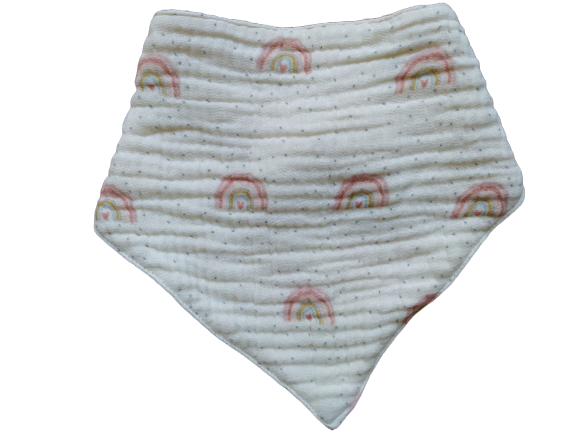 Organic Baby Bandana Bibs- Rainbow