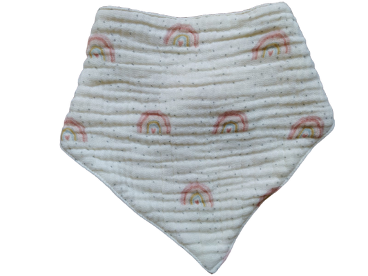 Organic Baby Bandana Bibs- Rainbow